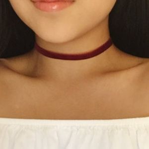 ✨NEW✨ Cocoa Brown Thin Velvet Choker Necklace